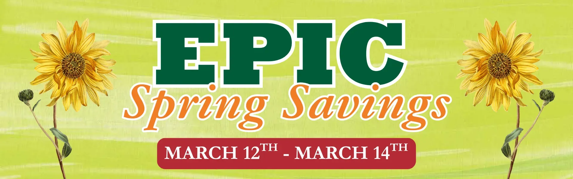 Epic Spring Savings